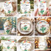 Taco Over Liefde Fiesta Waterverf Cactus Shower Papieren Bekers