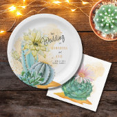 Cactus Bruiloft Zitgrafiek Poster