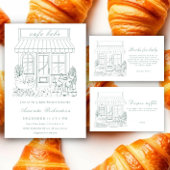 Cafe Bebe Bonjour Baby Shower Kaart