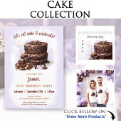 Chocoladetaart Paarse bruin 30ste verjaardagsfeest Spandoek