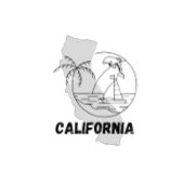 CALIFORNIË USA design Bedrukte Rugzak