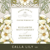 Calla Lily Ceremony Art Nouveau Mucha Programmakaart