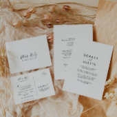 Calligrafie Black White Honeymoon Wish Informatiekaartje