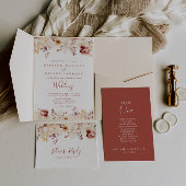 Kalligrafie Graceful Floral Hotel Informatiekaartje