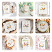 Cute Animals Safari 1e Verjaardag Ronde Sticker