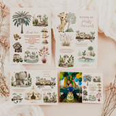 Oproep voor alle feestbeesten Safari Zoo Verjaarda Kaart