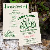 CAMP BACHELORETTE WEEKEND Uitnodiging