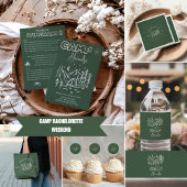 Camp Bachelorette Weekend Papieren Bordje