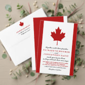 Canadese vlagwedstrijd bewaart de datum aankondigingskaart (Personaliseer deze collectie van deze onafhankelijke maker. Test)