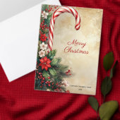 Candy Cane Christmas Holiday Party Invitation Kaart (Personaliseer de collectie van deze zelfstandige maker.)