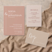 Canyon Roos minimalistische bruiloft Menu (Personaliseer de collectie van deze zelfstandige maker.)