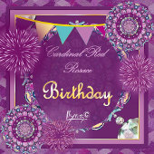 Kardinaal rode Rosace Latte Mok