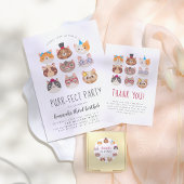 Cute Cats Purr-fect Birthday Party Bedankkaart