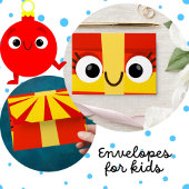 Cartoon Kids Christmas Tree Sticker Cadeaulabel