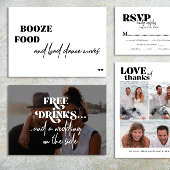 Gratis drinken foto bruiloft save the date