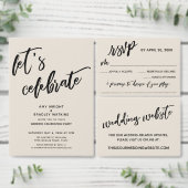 Handschrift Geannuleerd Bruiloft Update in Cream K Kaart (Personaliseer de collectie van deze zelfstandige maker.)