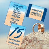 Casual Waterverf strand bruiloft Kaart