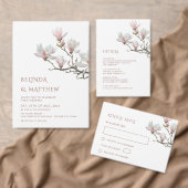 Fine Art Magnolia Casual Wedding Kaart (Personaliseer de collectie van deze zelfstandige maker.)