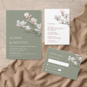 Fine Art Magnolia Transparent Wedding Welcome Acryl Bord (Personaliseer de collectie van deze zelfstandige maker.)