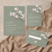 Fine Art Magnolia Flowers |  Wedding Etiket (Personaliseer de collectie van deze zelfstandige maker.)