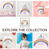 Verjaardag Bedankt Sticker Regenboog Kat Schattig
