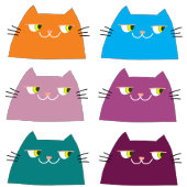 Omdat katten grappig zijn vierkante sticker