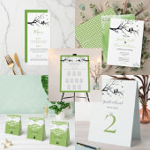 Moderne groene en witte Gingham-patroon Favor Tissuepapier