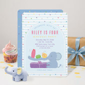 Olifant met Cadeaus Bedankt Ronde Sticker