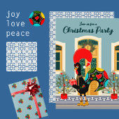 Blauwe en witte tegels met holle bladeren en vruch rubberstempel