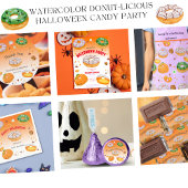 Waterverf Donut-licious Halloween Snoep Dank u Bedankzakje