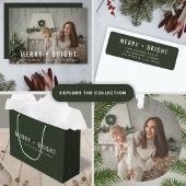 Merry en Bright | Stijlvolle donkergroene kerst Trui