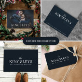 Trendy Black Stylish Modern Bold Typograhy Name Etiket