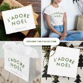 J'adore Noel | Eenvoudig wit met kerstminimalistis Raamsticker
