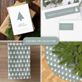 Minimale kerstboom | Sage Green Clean Simple Feestdagenkaart