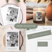 Onze eerste kerstvrouw minimalistisch Mr en Mrs. Keramisch Ornament