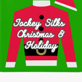 Santa's Jockey Racing Silks Round Circle Ornament