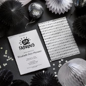 50 en Fabulous Zwart/Wit 50ste Verjaardags Servet