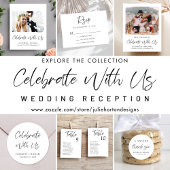 Modern Script Menu Keuze Bruiloft RSVP Kaart