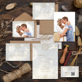 Hemelse Zon Maan Sterren Bruiloft Save the Date Aankondigingskaart