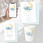 Twinkle kleine ster baby jongen douche uitnodiging