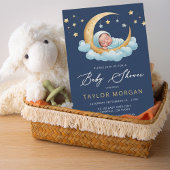 Celestial Moon Stars Baby Shower Thank You Card Bedankkaart