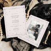 Cream Celestial Halloween Bruiloft RSVP QR Code Informatiekaartje