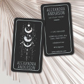 Hemelse Maan Fasen Mystieke Holistische QR Code Visitekaartje