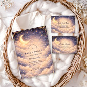 Celestial Moon Stars Neutral Baby Shower Servet