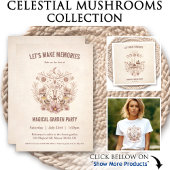 Celestial Boho Moth Paddenstoelen Monogram Naam Bedrukte Rugzak