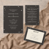 Celestial Boho Tarot phone Wedding RSVP Kaart (Personaliseer de collectie van deze zelfstandige maker.)