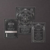 Celestial Union Bruiloft RSVP Kaarten (Goud) (Personaliseer de collectie van deze zelfstandige maker.)