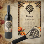 Celtic art and floral splendor in warm tones acryl uitnodigingen