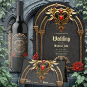 Keltische knopen en een hart in gotische elegantie kaart