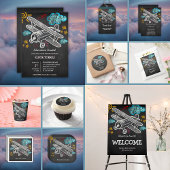 Chalkboard Adventure wacht op Baby shower Informatiekaartje